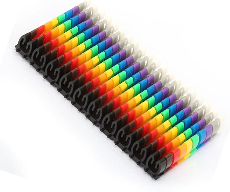 100PCS KCM 2 5MM 2 5 Square Wire Markers Cable Labeler Clip On Design Colorful Cable Marker For Office And Home - Image 4